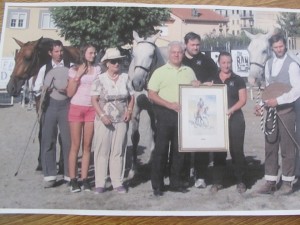 Entrega de una Acuarela al Ganador de la Feria del Caballo Piedrahita